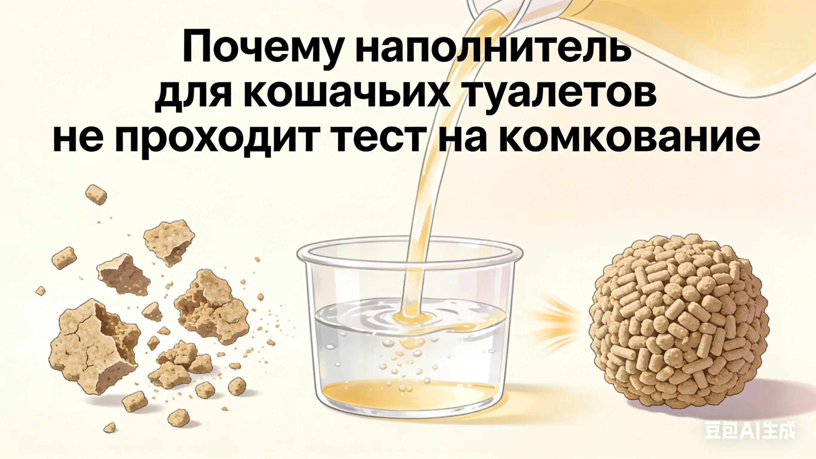 Почему наполнитель для кошачьих туалетов не проходит тест на комкование?