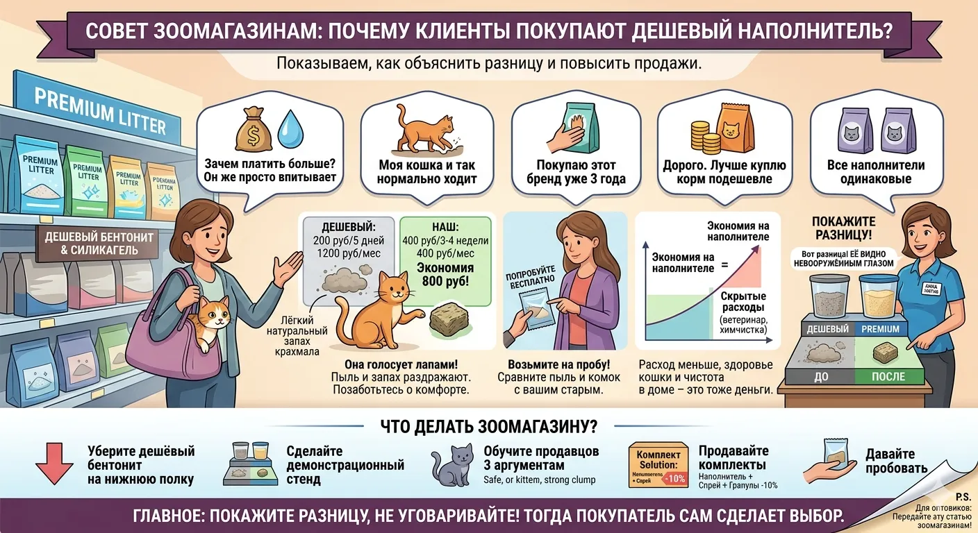 Сравнение пыльности бентонита (5%) и маниокового наполнителя Gilancy (0,1%)